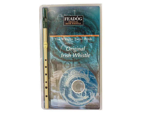 Irish Whistle D Brass Triple Pack Tutor Book + CD