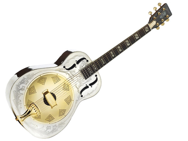 Ozark resonator guitar,brass engraved 3515BE