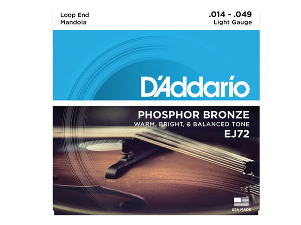 D'Addario EJ72 Phosphor Bronze Mandola Strings, Light, 14-49