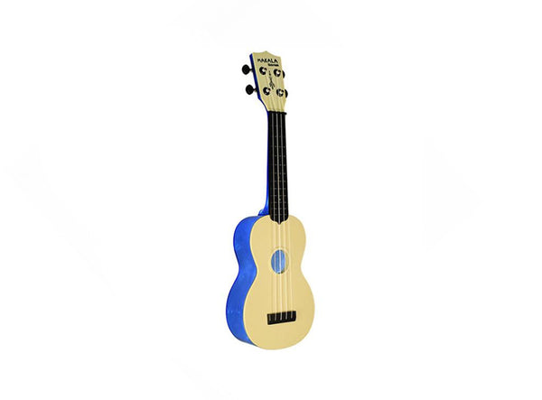 Makala Waterman Plastic Soprano Ukulele - Clear Blue