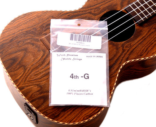 Worth B-LG Brown Single Unwould Low G Ukulele String (2 Pack)