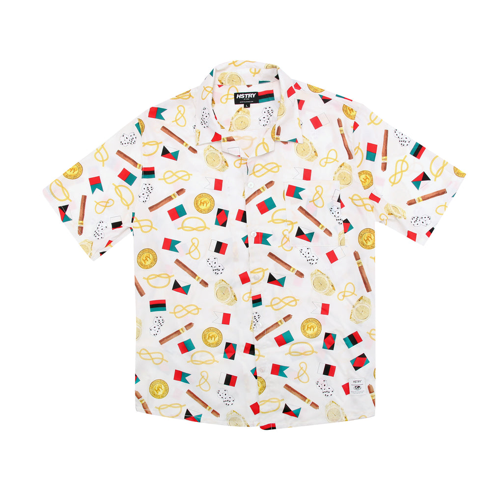 custom all over print button down shirts