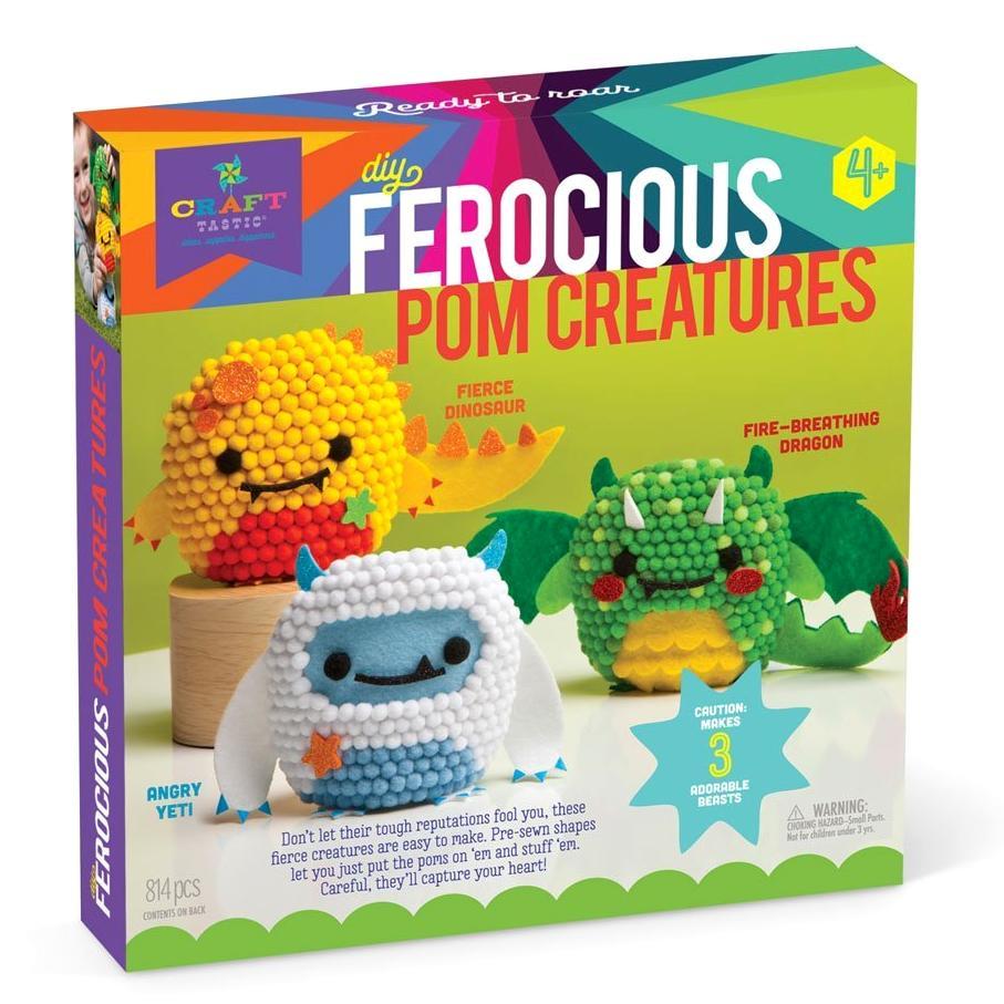 Craft-tastic Ferocious Pom Animals Kit 