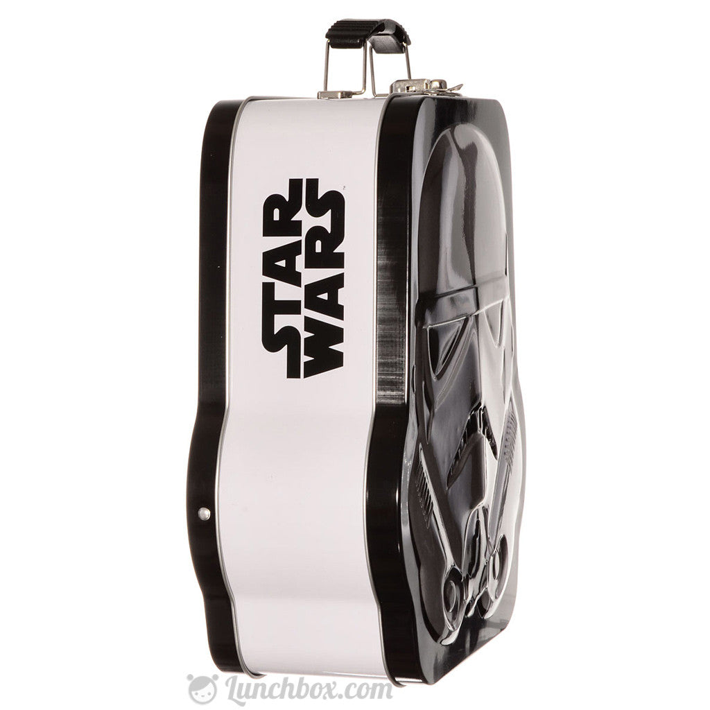 OFFICIAL STAR WARS STORMTROOPER ENLIST EMBOSSED METAL LUNCH TIN TOTE BOX NEW 