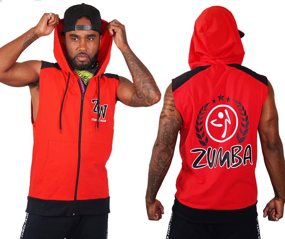 zumba sleeveless hoodie