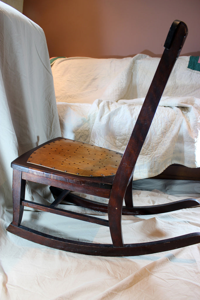 Antique Nursing/Sewing Rocker, Small, Star pattern seat