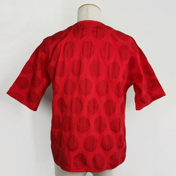 Mod Trad Blouse Salt Shrunk Red