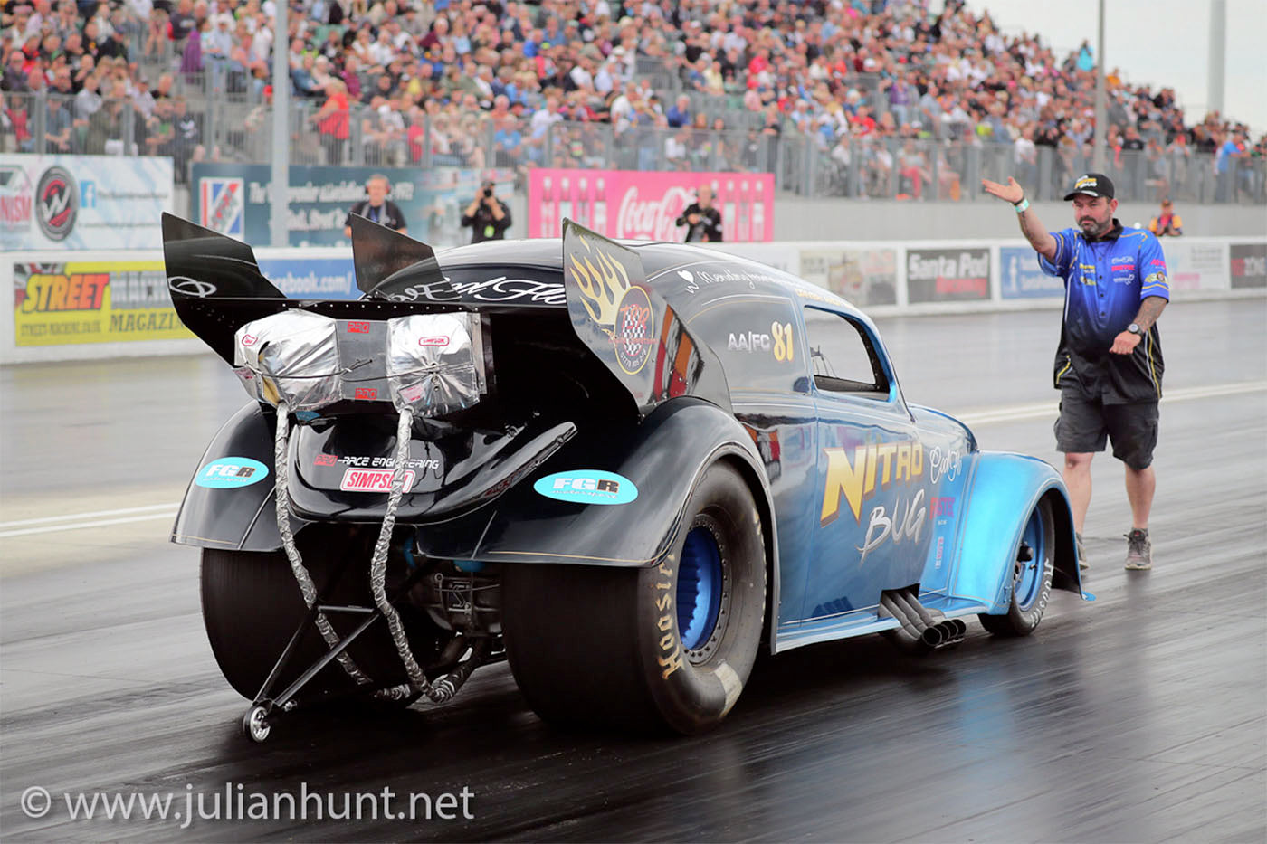 Cool Flo sponsored Nitro Bug VW funny car