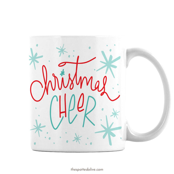 Hand Lettered Christmas Cheer Mug