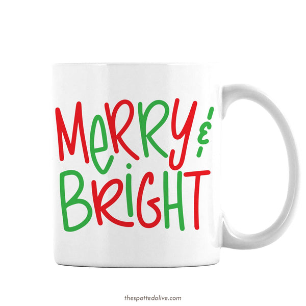 Hand Letter Merry & Bright Mug