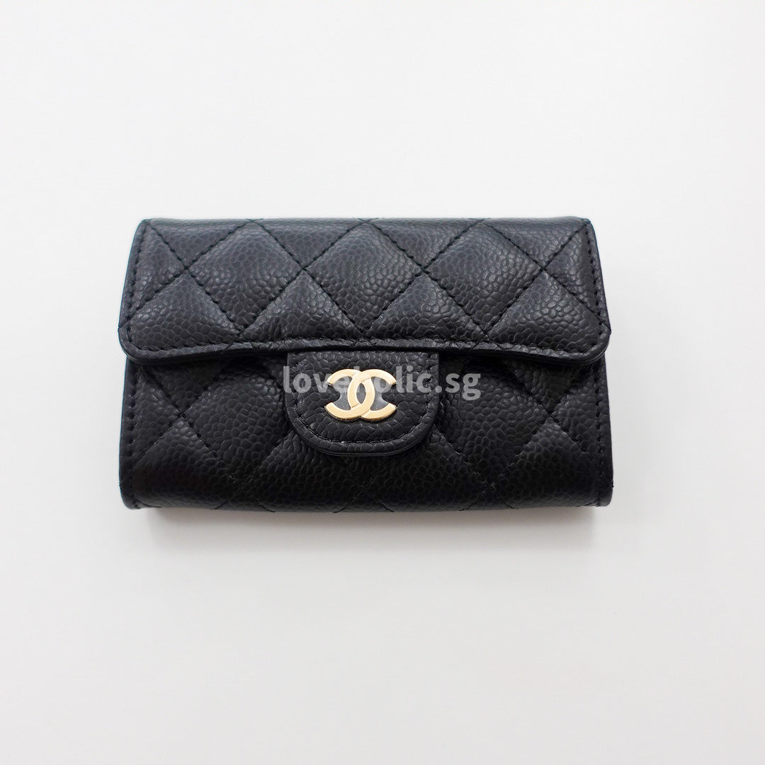 Chanel Classic Card Holder | Black Caviar Gold Hardware