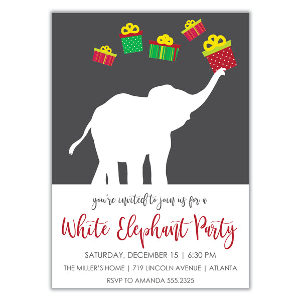 white-elephant-invitation-brown-paper-studios