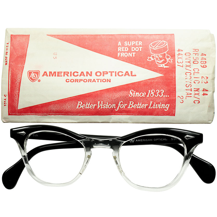 デッド 50-60's AO アメリカンオプティカル キャッツアイ 眼鏡 ...