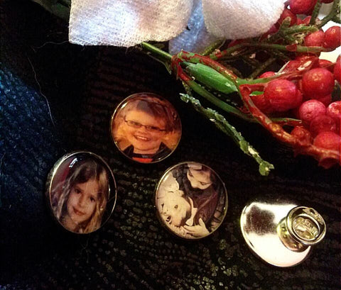 Personalized Photo Gifts Biker Vest Pins