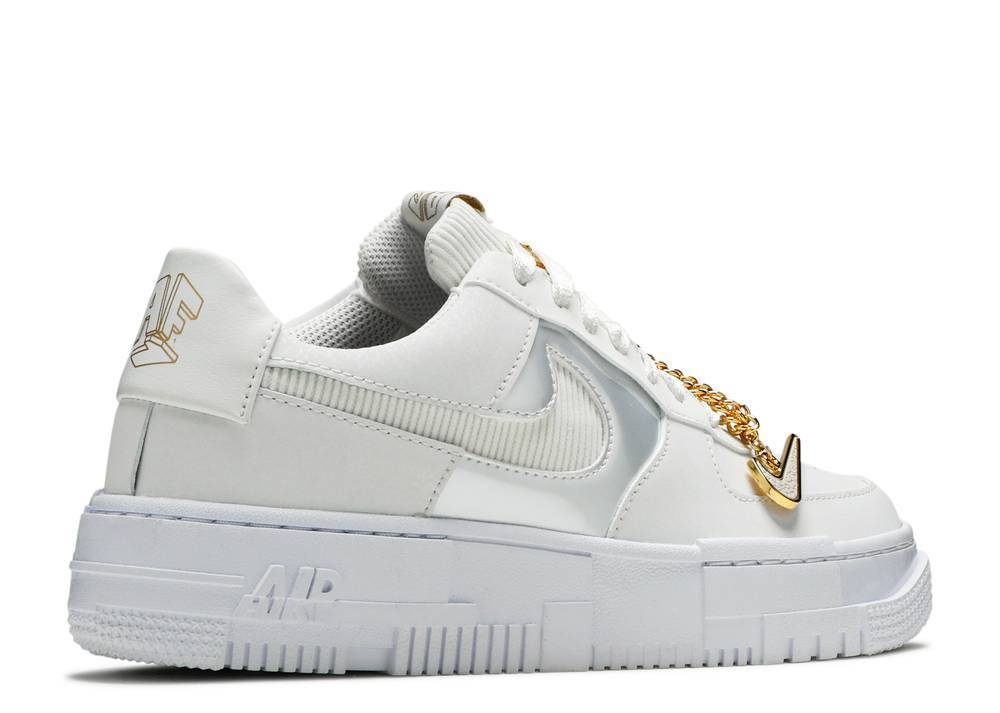 white air force 1 gold chain