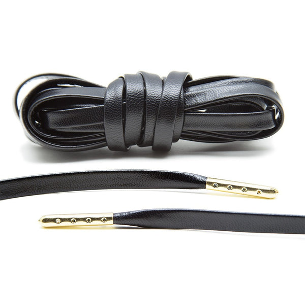 navy leather laces
