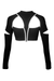 Hamade Activewear Scoop Neck Long Sleeve Top - Black/White Binding-Hamade Activewear-Redneck buddy
