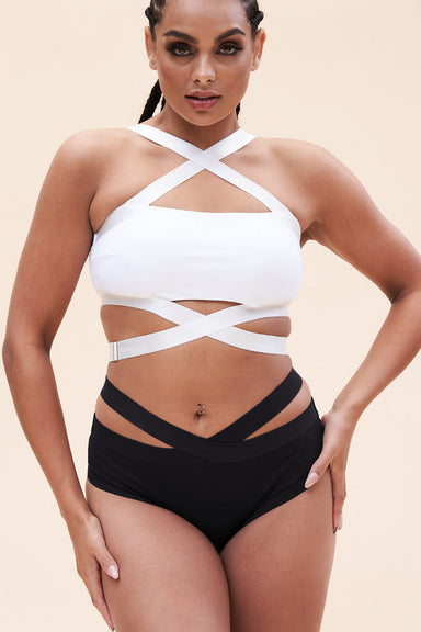 Lunalae Renee Cropped Bra - Recycled White-Lunalae-Redneck buddy