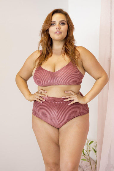 Lunalae Lana Top - Dusty Rose Velvet-Lunalae-Redneck buddy