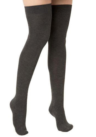 Lunalae Thigh High Socks - Charcoal-Lunalae-Redneck buddy