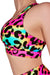 Cleo the Hurricane Twist Sports Bra - Neon Leopard-Cleo the Hurricane-Redneck buddy