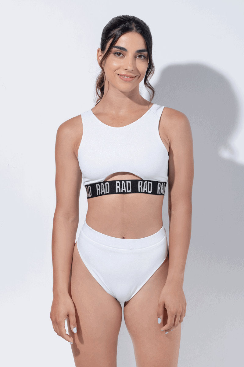 RAD Bahari Top - White Glitter-RAD-Redneck buddy