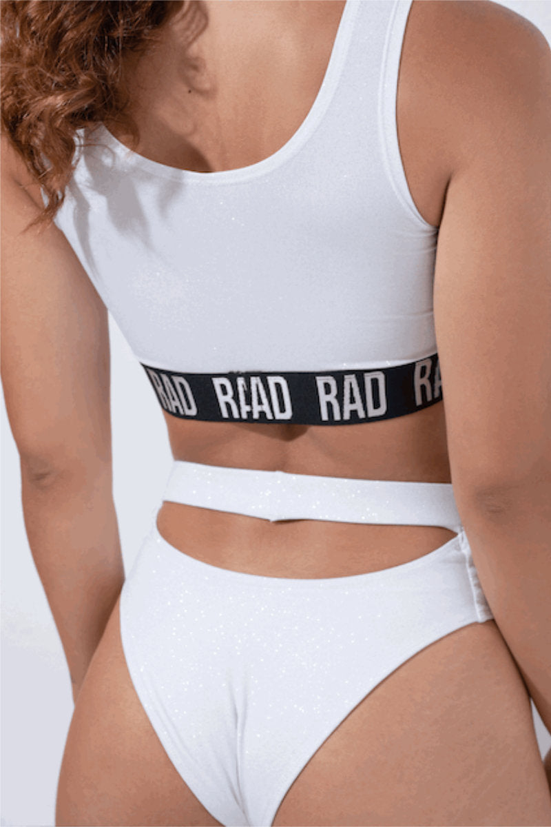 RAD Bahari Shorts - White Glitter-RAD-Redneck buddy