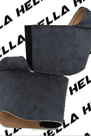 Hella Heels Classique Shoe Protector - Dark Grey Faux Suede-Hella Heels-Redneck buddy