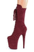 Pleaser USA Flamingo-1050FS Faux Suede 8inch Pleaser Boots - Burgundy-Pleaser USA-Redneck buddy