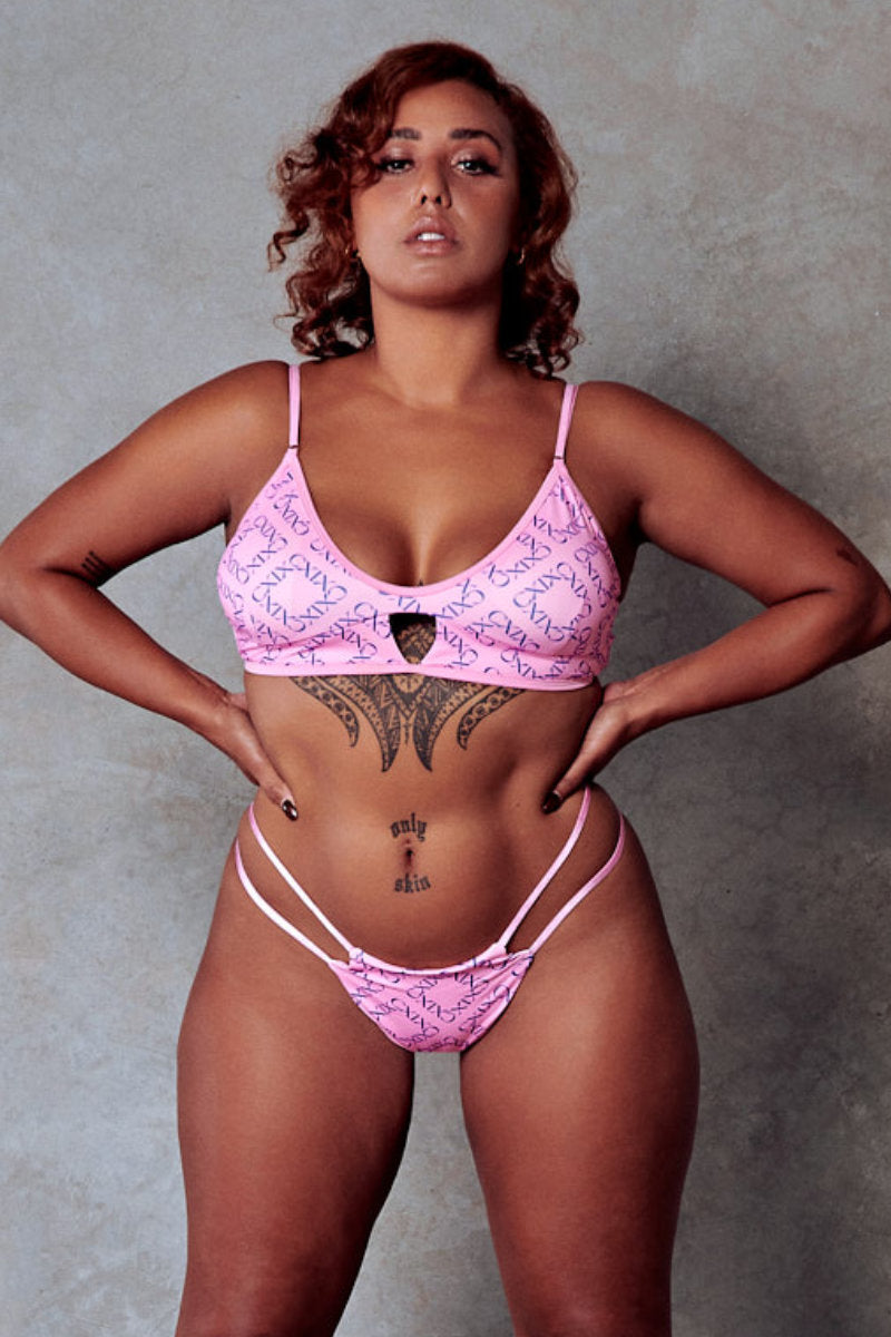 CXIX 119 Bralette - Pink Print-Creatures of XIX-Redneck buddy