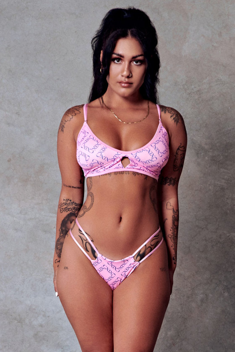 CXIX 119 Bralette - Pink Print-Creatures of XIX-Redneck buddy