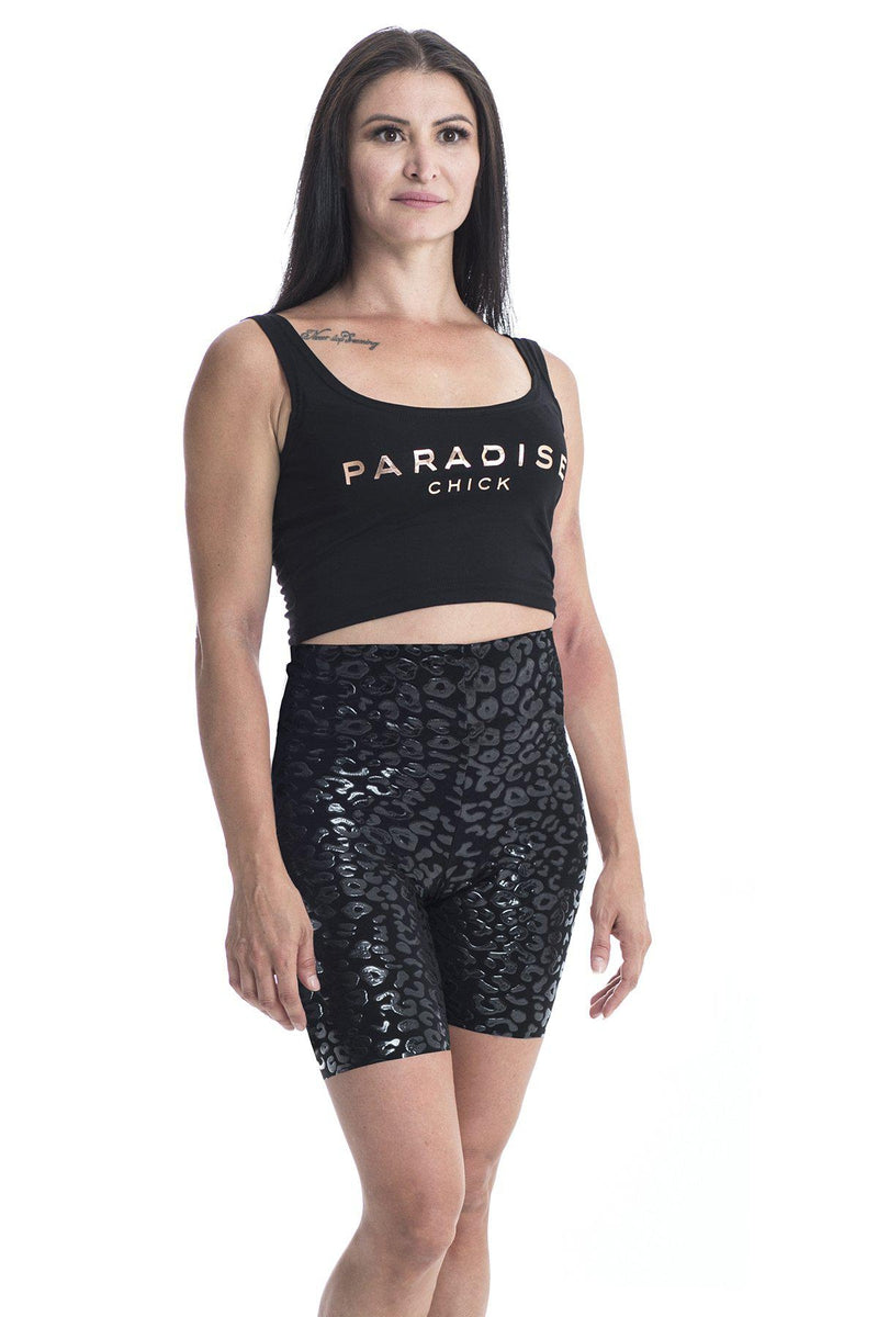 Paradise Chick Superhero Ultra Grip Biker Shorts - Black Leopard-Paradise Chick-Redneck buddy