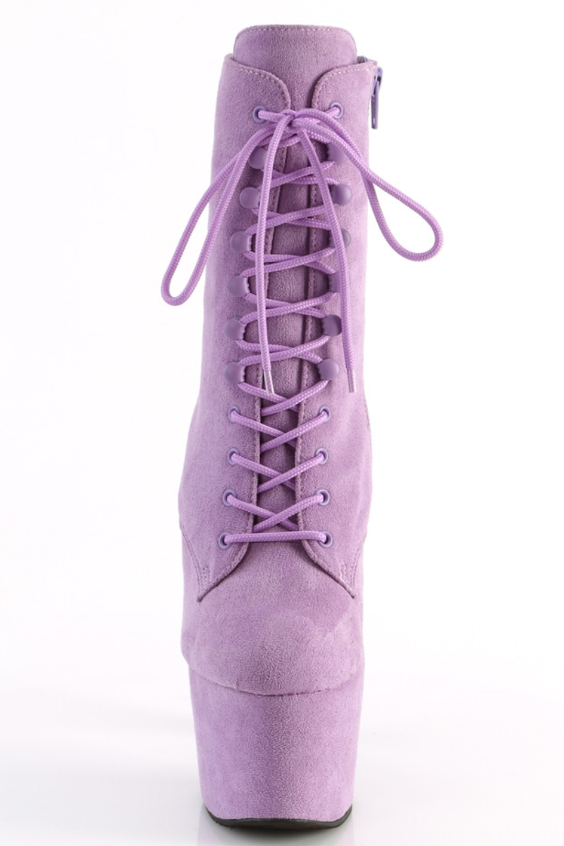 Pleaser USA Adore-1020FS Faux Suede 7inch Pleaser Boots - Lavender-Pleaser USA-Redneck buddy