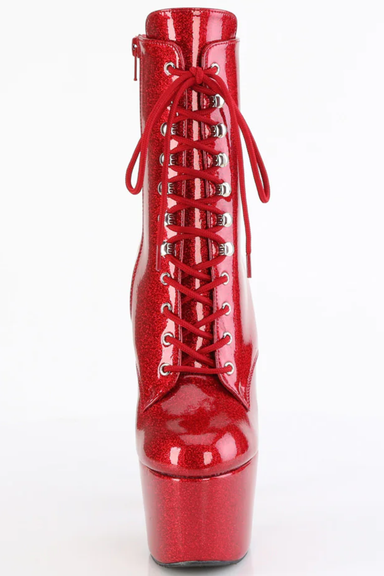 Pleaser USA Adore-1020GP 7inch Pleaser Boots - Ruby Glitter-Pleaser USA-Redneck buddy