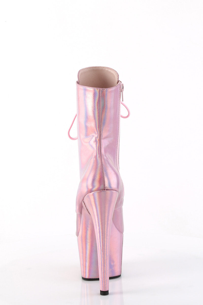 Pleaser USA Adore-1020HG 7inch Pleaser Boots - Holographic Baby Pink-Pleaser USA-Redneck buddy