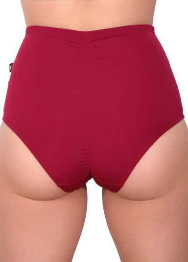 Cleo the Hurricane Essential High Waisted shorts - Merlot-Cleo the Hurricane-Redneck buddy