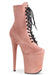 Pleaser USA Flamingo-1020FS Faux Suede 8inch Pleaser Boots - Baby Pink-Pleaser USA-Redneck buddy
