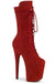 Pleaser USA Flamingo-1050FS Faux Suede 8inch Pleaser Boots - Red-Pleaser USA-Redneck buddy