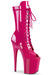 Pleaser USA Flamingo-1051 8inch Peep Toe Pleaser Boots - Patent Hot Pink-Pleaser USA-Redneck buddy