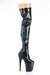 Pleaser USA Flamingo-3000 8inch Thigh High Pleaser Boots - Holographic Black-Pleaser USA-Redneck buddy