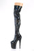 Pleaser USA Flamingo-3000 8inch Thigh High Pleaser Boots - Holographic Black-Pleaser USA-Redneck buddy