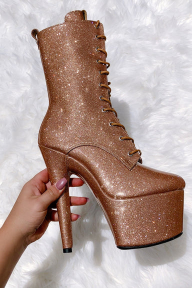 Hella Heels The Glitterati 7inch Boots - Oh Honey-Hella Heels-Redneck buddy
