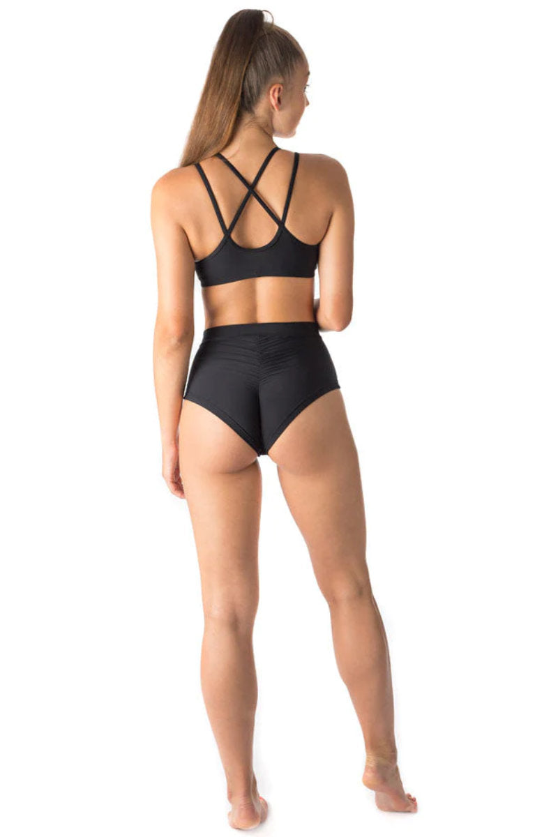 Dragonfly Lola High-Waisted Shorts - Black-Dragonfly-Redneck buddy