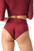 Dragonfly Lola High-Waisted Shorts - Burgundy-Dragonfly-Redneck buddy