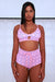 CXIX 119 Bralette - Pink Print-Creatures of XIX-Redneck buddy