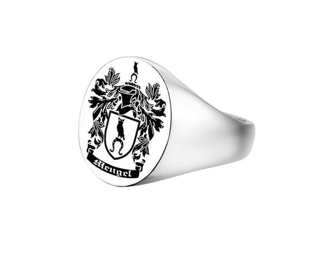 Atolyestone's Carved Signet Round Ring Base for Family Crest