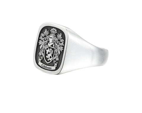 Atolyestone's Signet Square Ring Base for Family Crest