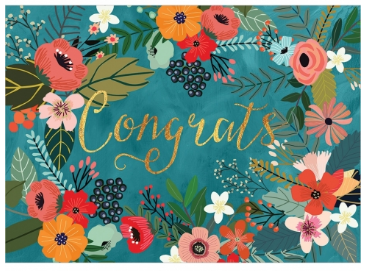 Congrats Flowers Vibrant Congratulations Greeting Card - Sunnyside Gifts