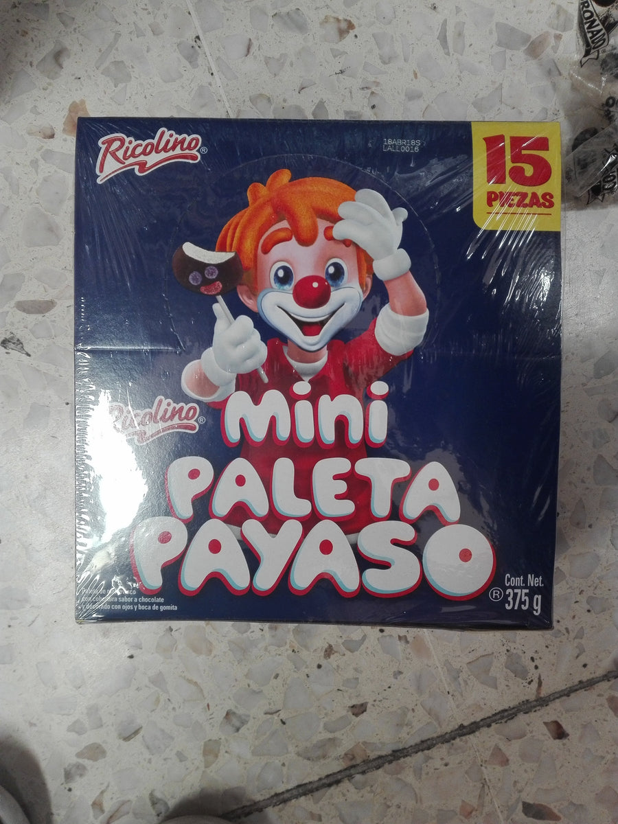 Caja Paleta Payaso Mini Ricolino 12ex 15p Mayoreototal