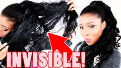 invisible ponytail with weave extensions
